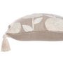 Voir la diapositive 3 : Paris Prix Coussin Déco Brodé  Fleurs  45x45cm Beige