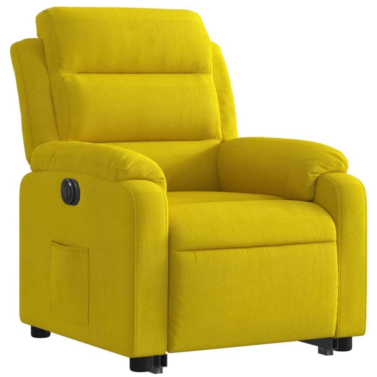 VIDAXL Fauteuil inclinable electrique jaune Velours