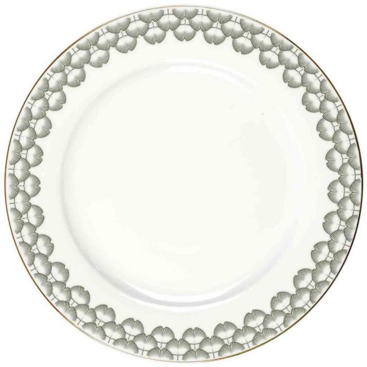 Paris Prix Lot de 6 Assiettes Plates  Ginkolo  26cm Blanc