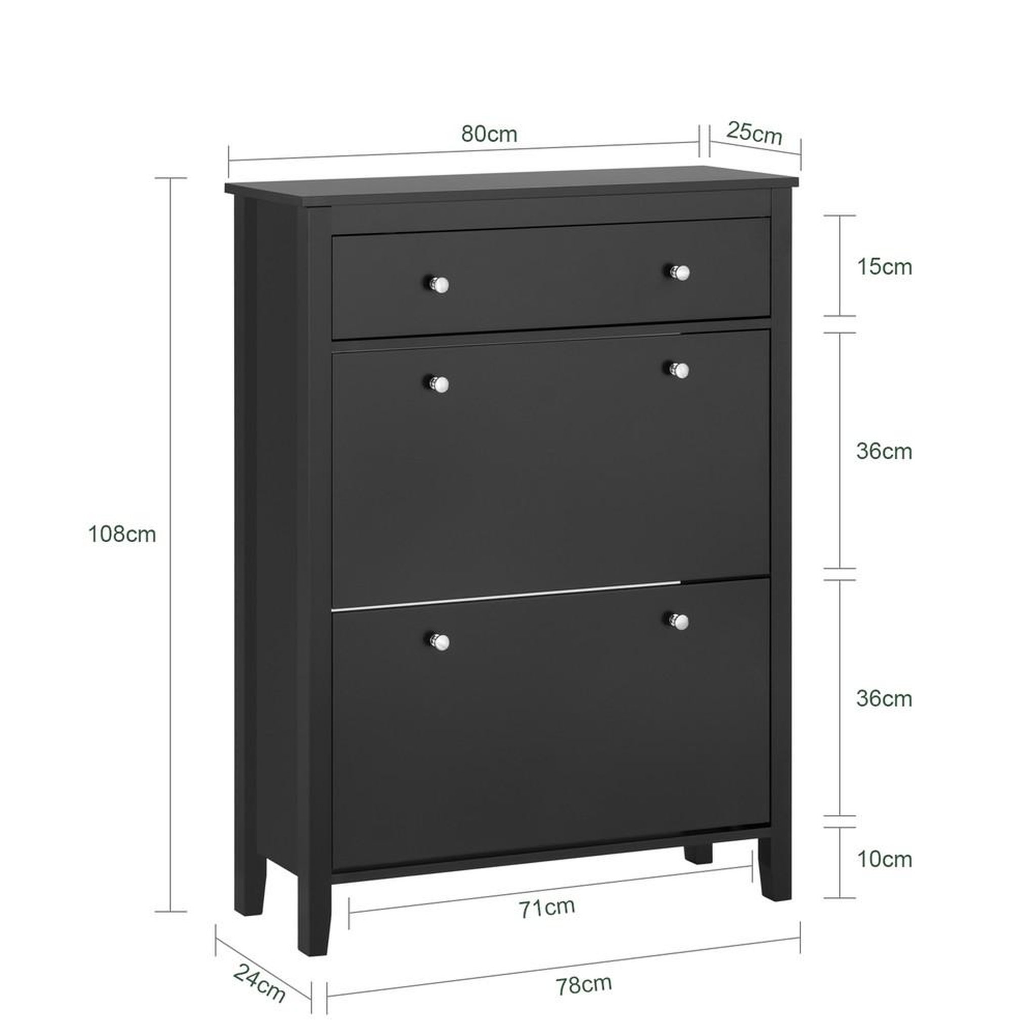 Voir la diapositive 3 : SOBUY SoBuy - Meuble À Chaussures 3 portes - Moderne - FSR89