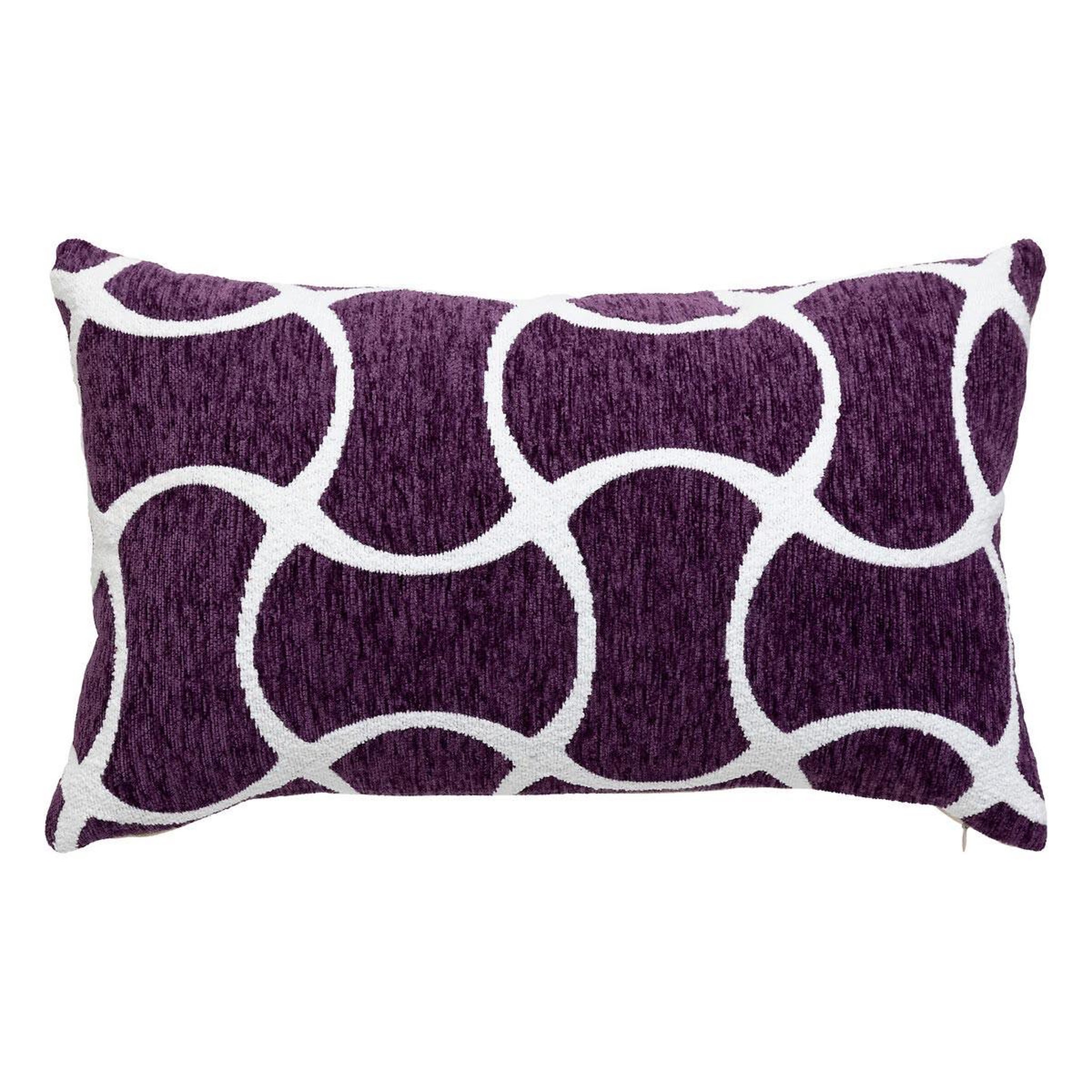 ATMOSPHERA Housse de coussin chenille  jeni  30x50cm violet