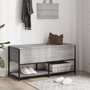 Voir la diapositive 3 : VIDAXL Banc de rangement sonoma gris 100x42,5x47 cm bois d'ingenierie
