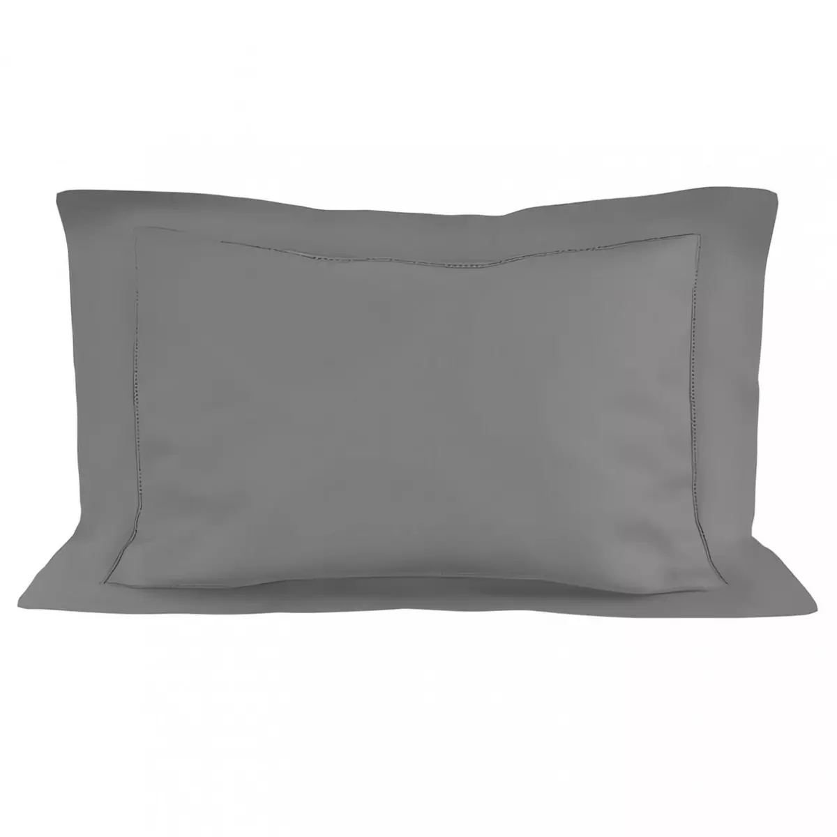 SOLEIL D'OCRE Taie d'oreiller en coton 50x75 cm PERCALE gris, par Soleil d'ocre