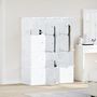 Voir la diapositive 3 : VIDAXL Cubes de rangement 12 pcs avec tiges de suspension PP