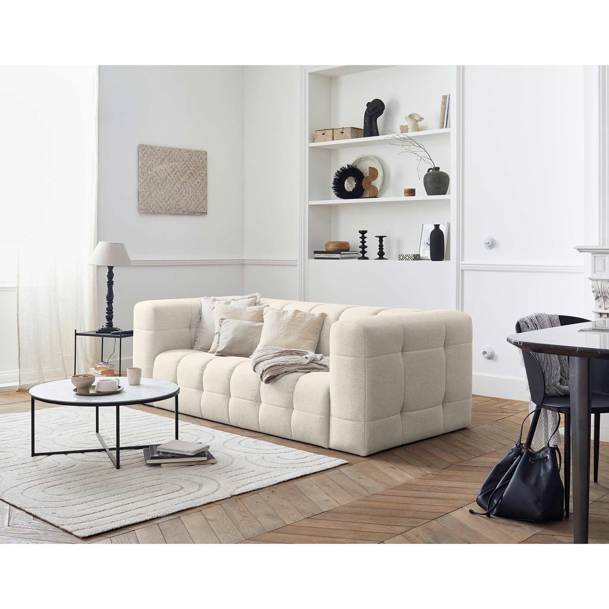 LISA DESIGN Suzano - canapé 3 places - en tissu