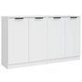 Voir la diapositive 2 : VIDAXL Buffets 2 pcs blanc 60x30x70 cm Bois d'ingenierie