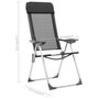 Voir la diapositive 6 : VIDAXL Chaises pliables de camping lot de 4 Noir Aluminium