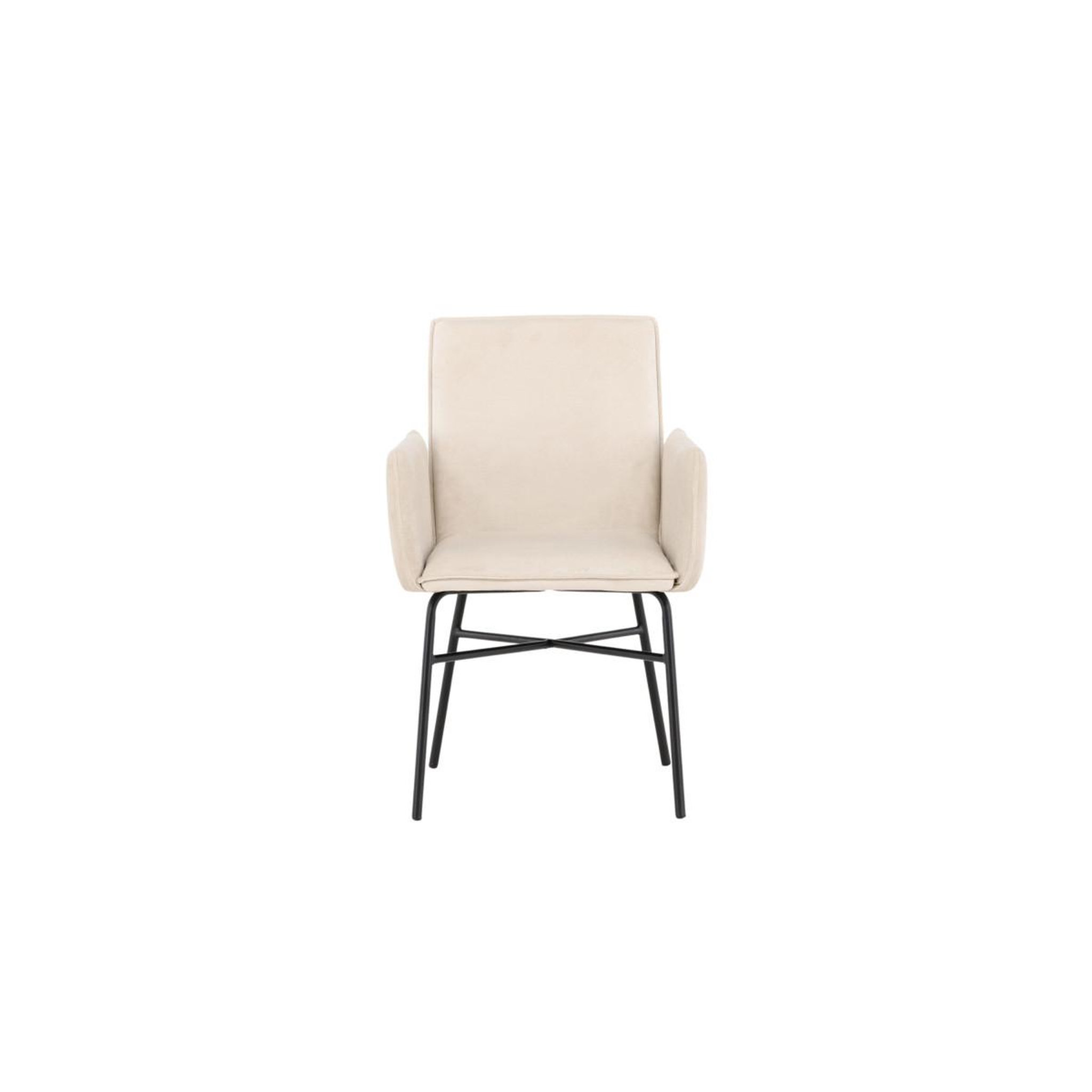 Voir la diapositive 2 : Paris Prix Chaise design en velours  petra  86cm beige