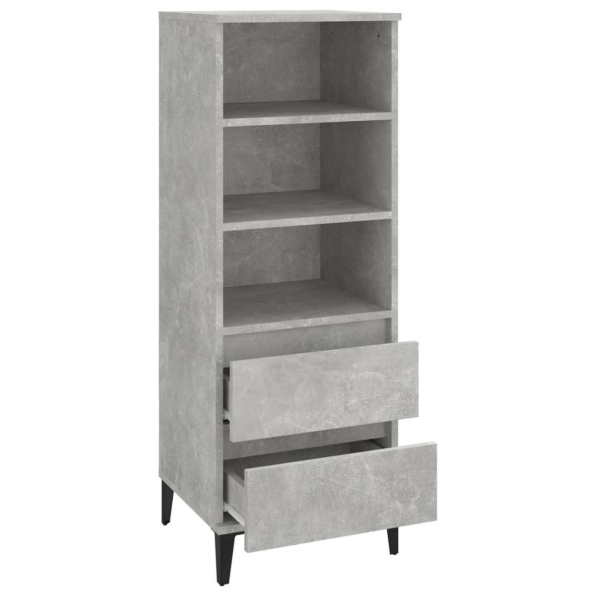 VIDAXL Buffet haut Gris beton 40x36x110 cm Bois d'ingenierie