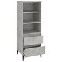 Voir la diapositive 4 : VIDAXL Buffet haut Gris beton 40x36x110 cm Bois d'ingenierie