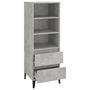 Voir la diapositive 4 : VIDAXL Buffet haut Gris beton 40x36x110 cm Bois d'ingenierie