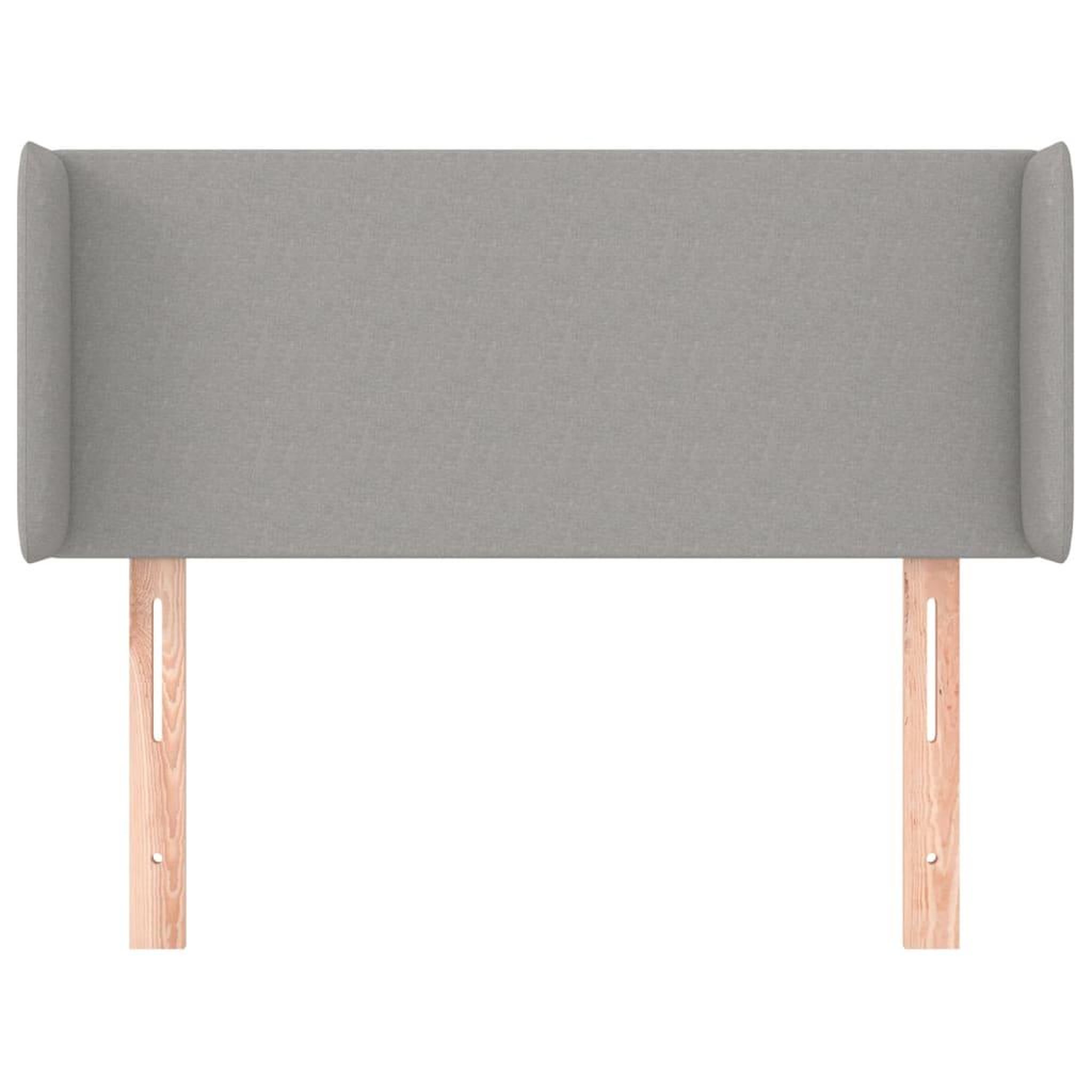 Voir la diapositive 3 : VIDAXL Tete de lit avec oreilles Gris clair 93x16x78/88 cm Tissu
