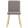 Voir la diapositive 4 : VIDAXL Chaises a manger lot de 6 taupe tissu