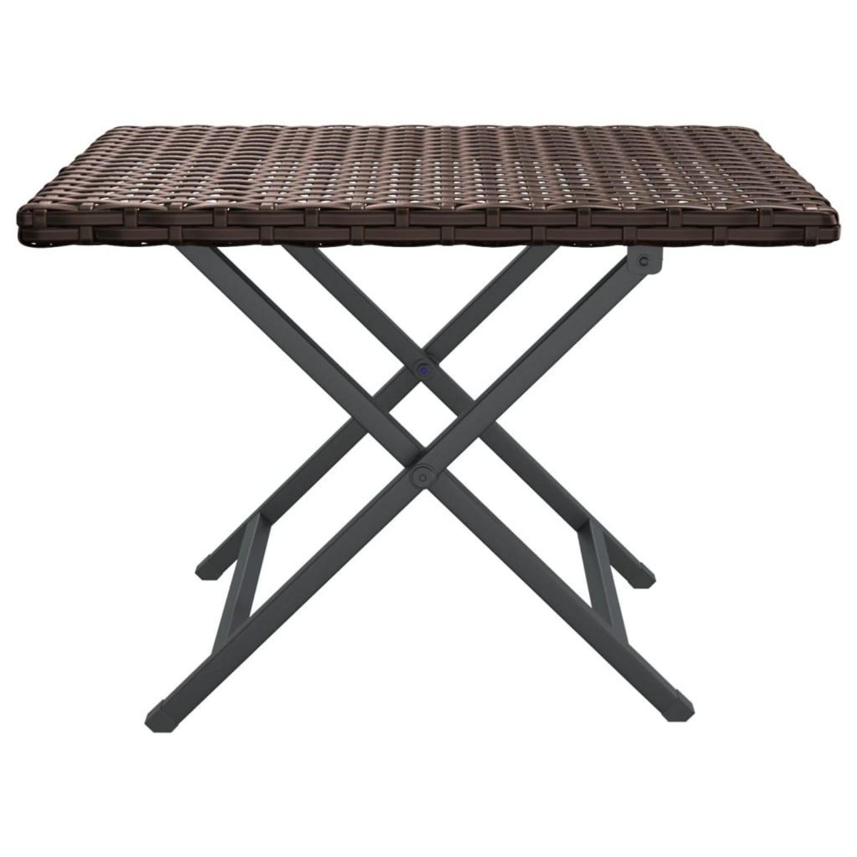 VIDAXL Table pliable marron 45x35x32 cm resine tressee
