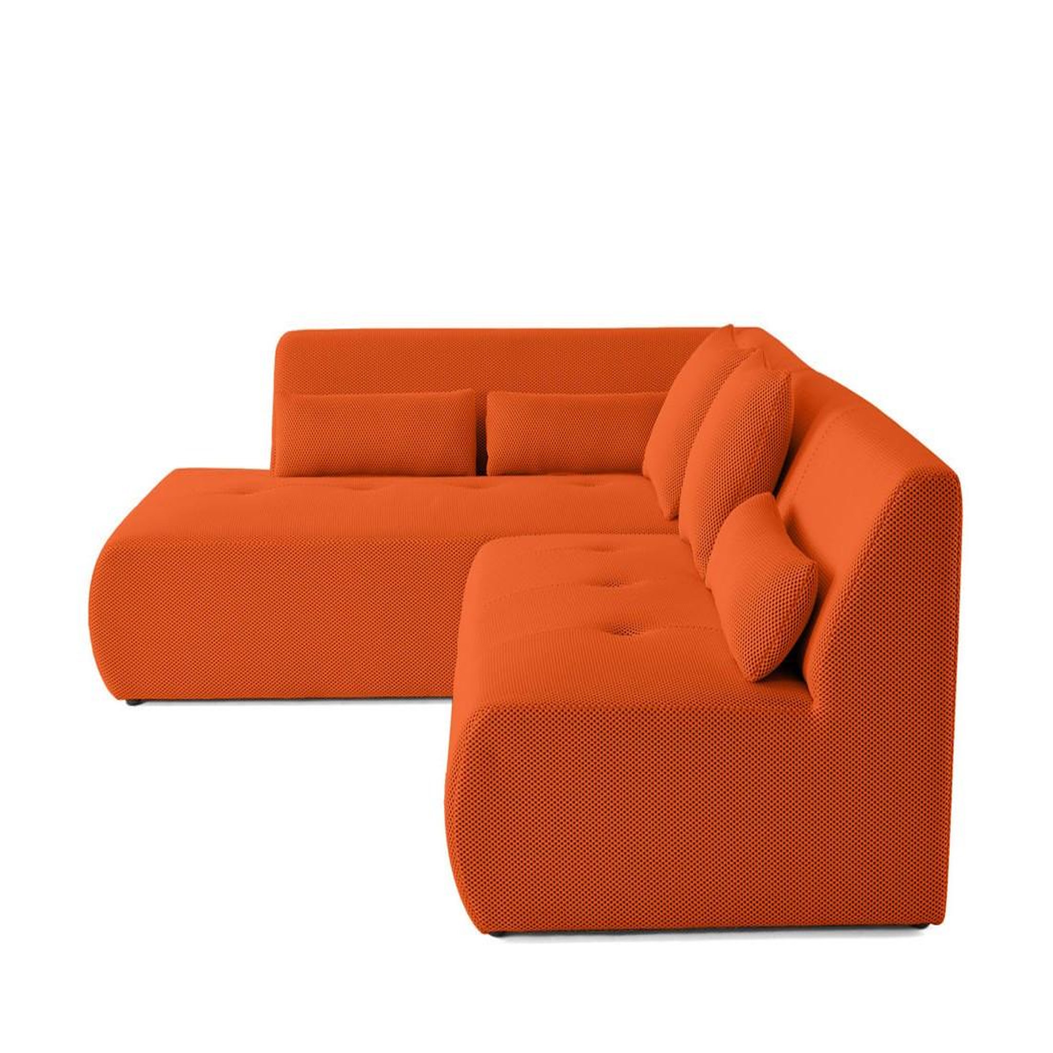Voir la diapositive 3 : LISA DESIGN Onyx - canapé modulable d'angle gauche - 5 places - en tissu mailles 3d