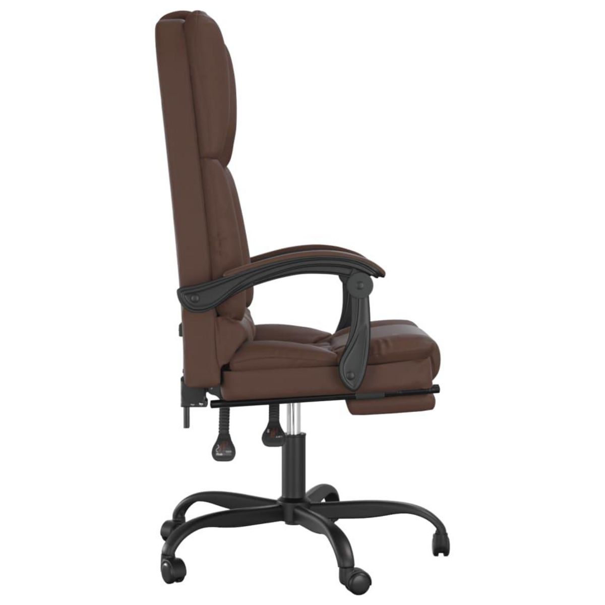 VIDAXL Fauteuil de massage inclinable de bureau Marron Similicuir