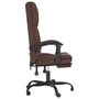 Voir la diapositive 4 : VIDAXL Fauteuil de massage inclinable de bureau Marron Similicuir