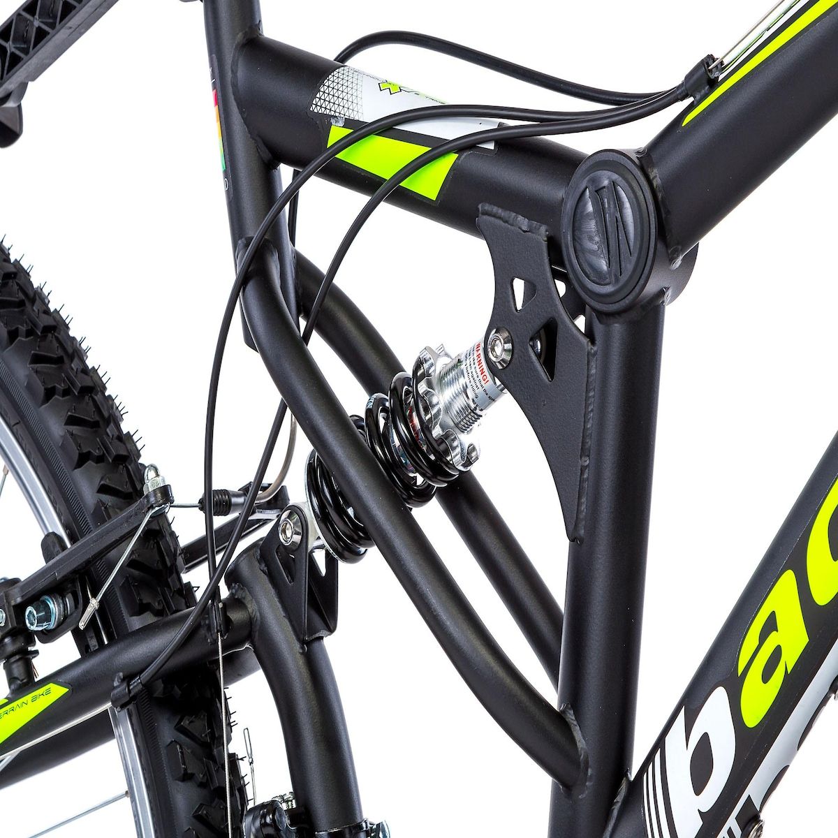 BACHINI Vélo VTT 26'' - Vélo Tout Suspendu - 18 Vitesses - Transmission Shimano - Freins V-Brake - Jantes Alu