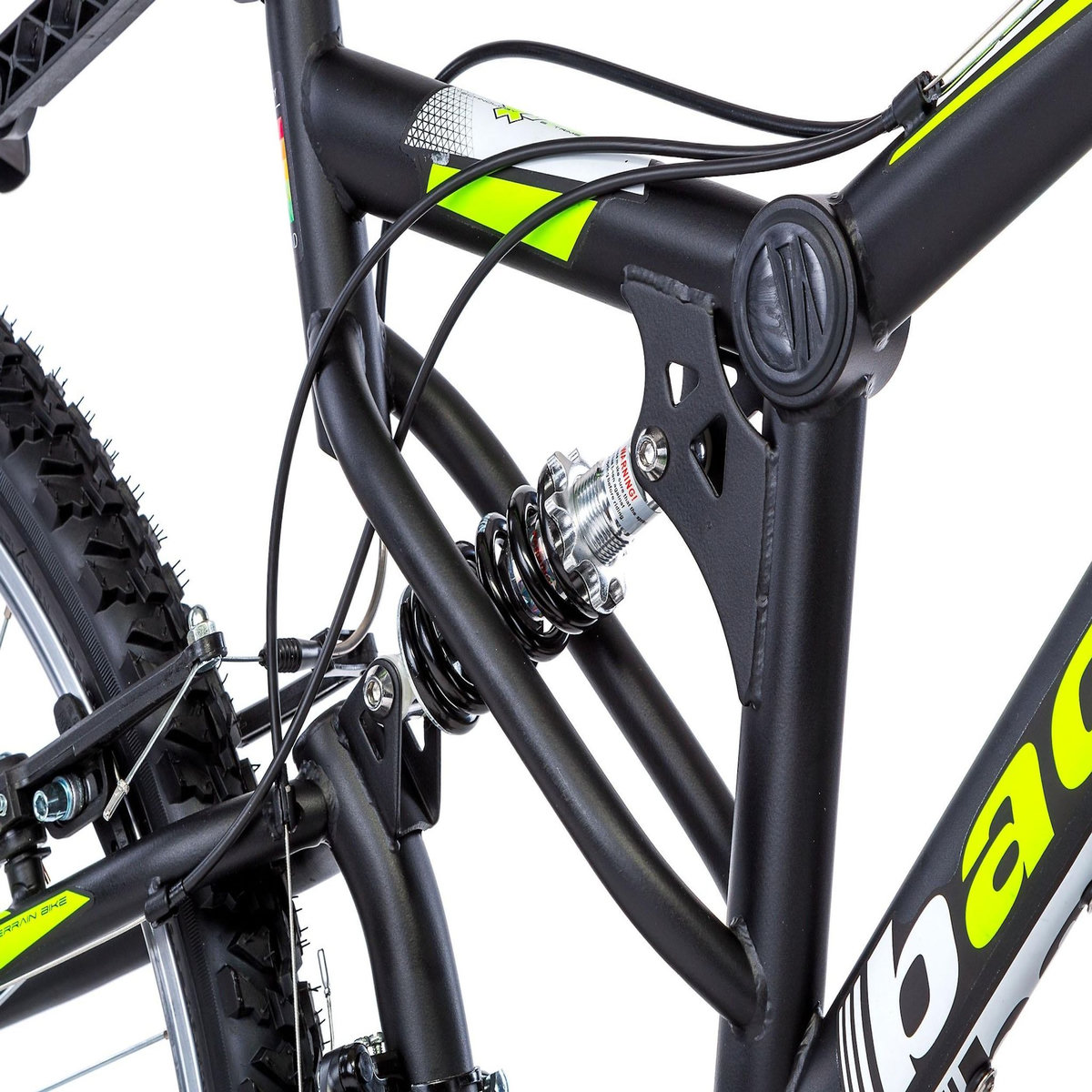 BACHINI Vélo VTT 26'' - Vélo Tout Suspendu - 18 Vitesses - Transmission Shimano - Freins V-Brake - Jantes Alu