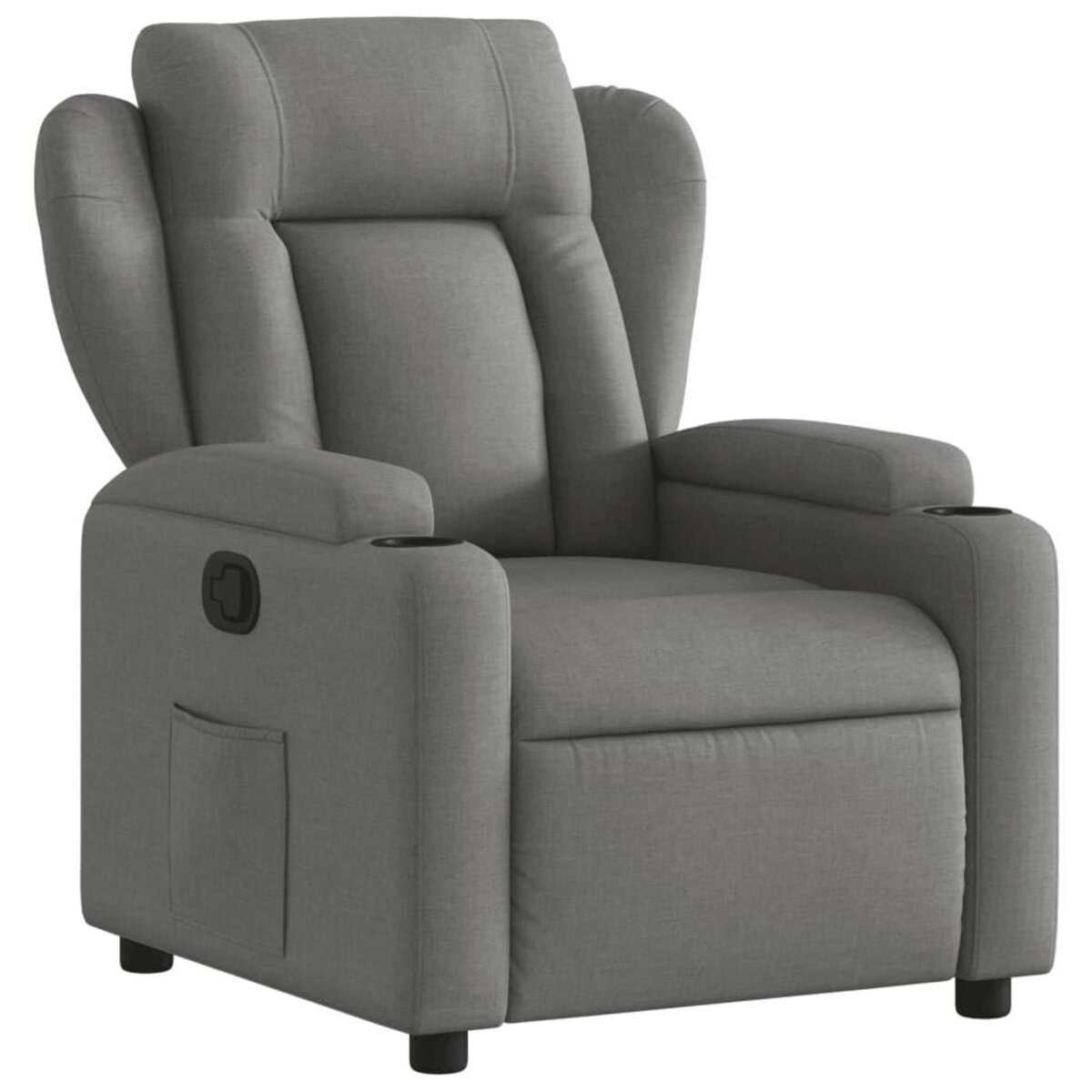 VIDAXL Fauteuil inclinable Gris fonce Tissu