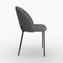 Voir la diapositive 6 : Rendez vous déco Lot de 2 chaises en tissu chiné gris foncé - Karl