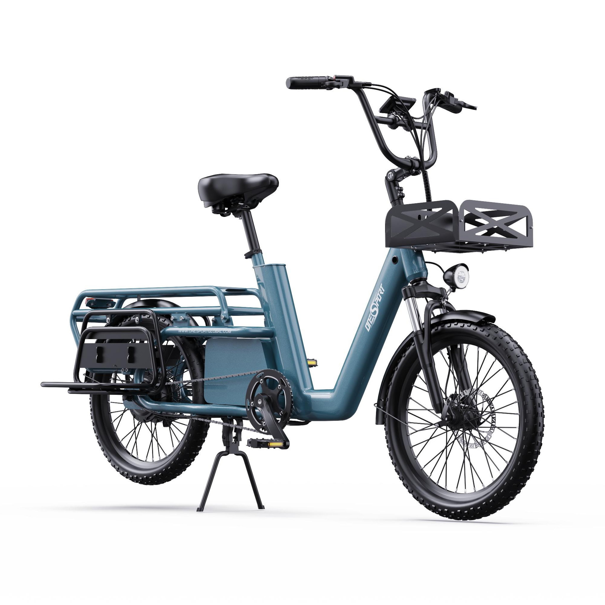 Voir la diapositive 3 : ONESPORT Vélo cargo électrique OneSport OT01 20  à cadre ouvert, batterie 48 V 27 Ah