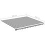 Voir la diapositive 6 : VIDAXL Tissu de remplacement pour auvent Anthracite et blanc 4x3,5 m