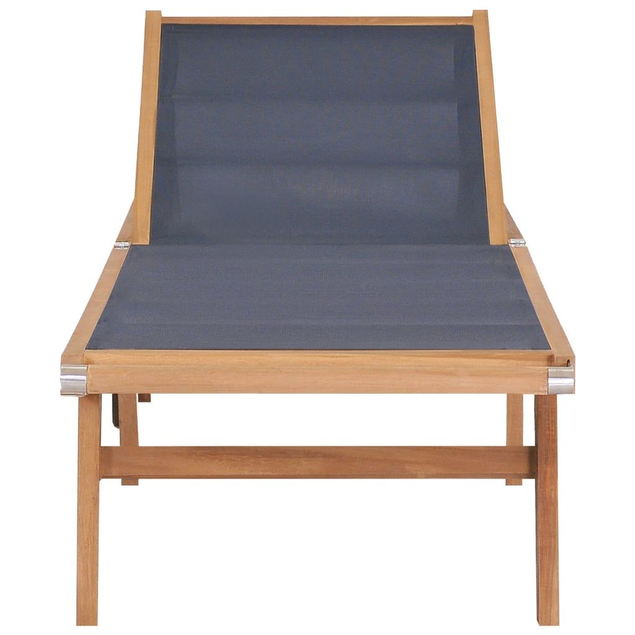 Voir la diapositive 3 : VIDAXL Chaises longues pliables et roulettes lot de 2 teck textilene