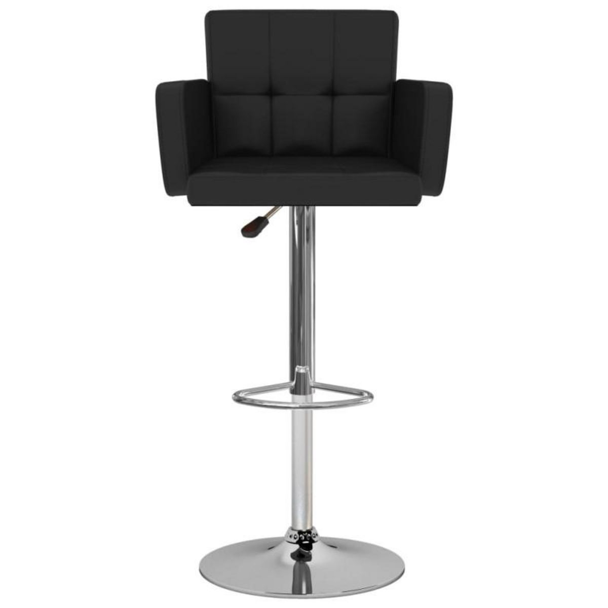 VIDAXL Tabourets de bar lot de 2 noir similicuir