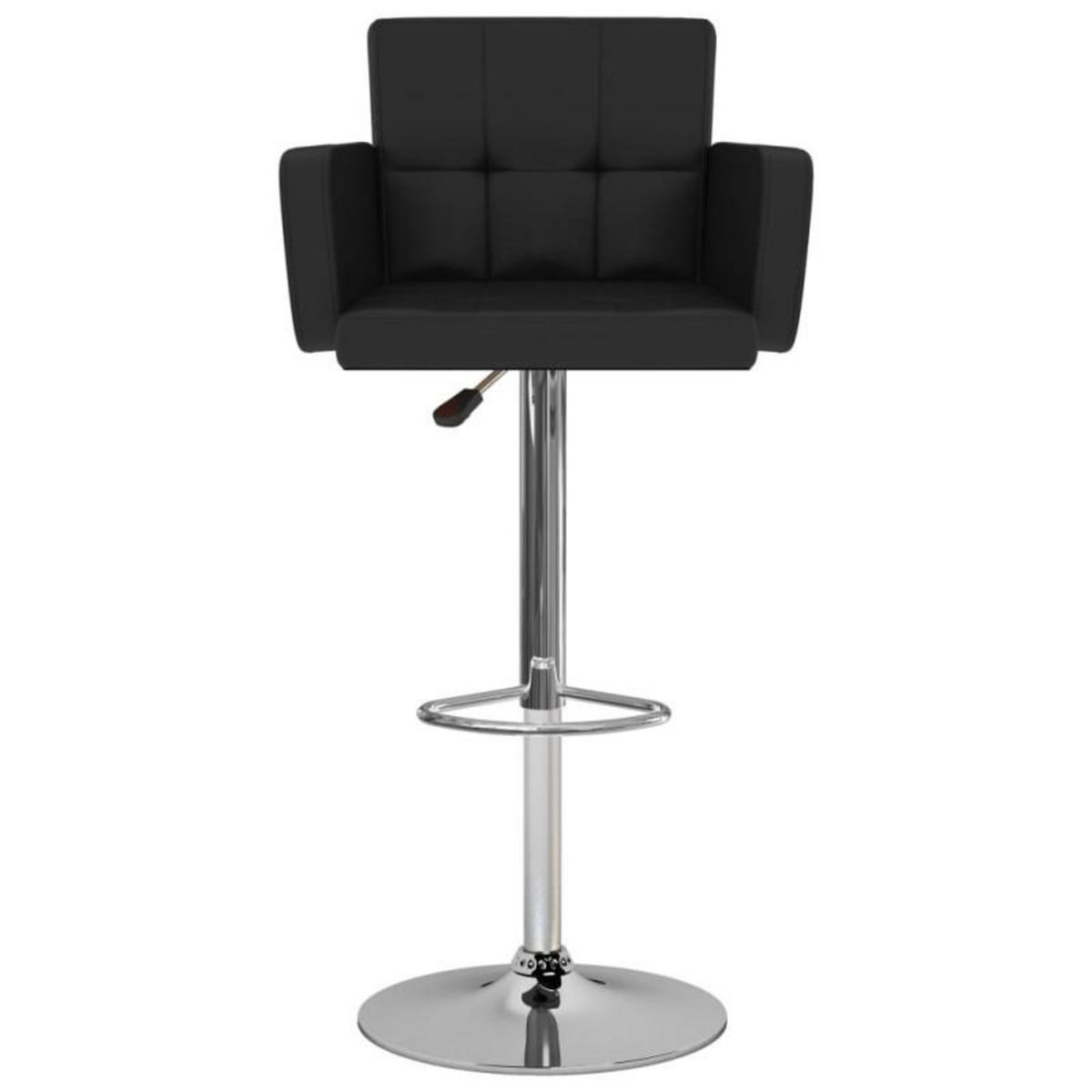 VIDAXL Tabourets de bar lot de 2 noir similicuir