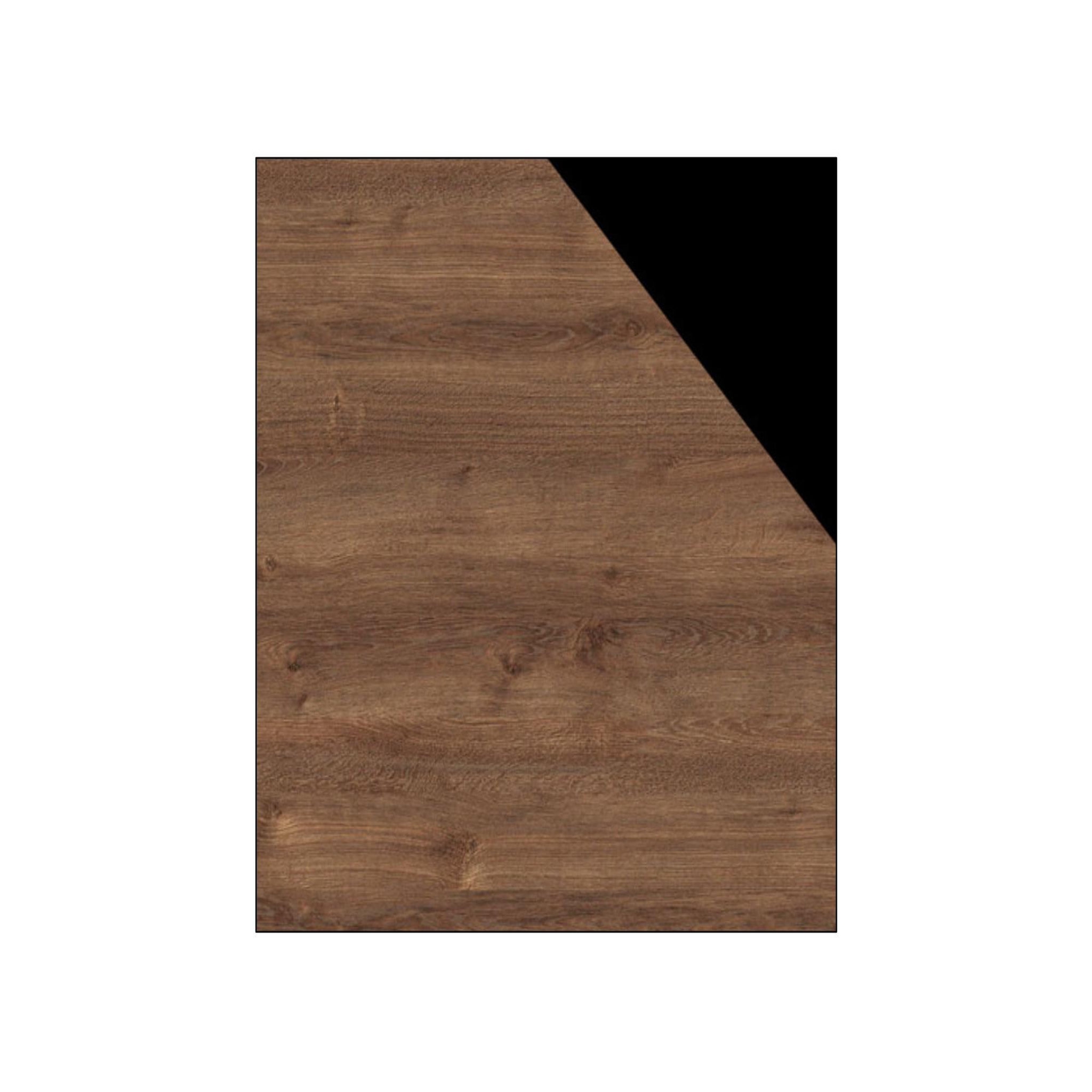 Voir la diapositive 3 : BEST MOBILIER Tim - table basse - effet bois et métal noir - 105 cm - style industriel