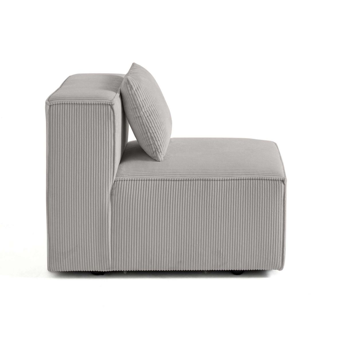 LISA DESIGN Arty - module d'assise sans accoudoirs - en velours côtelé