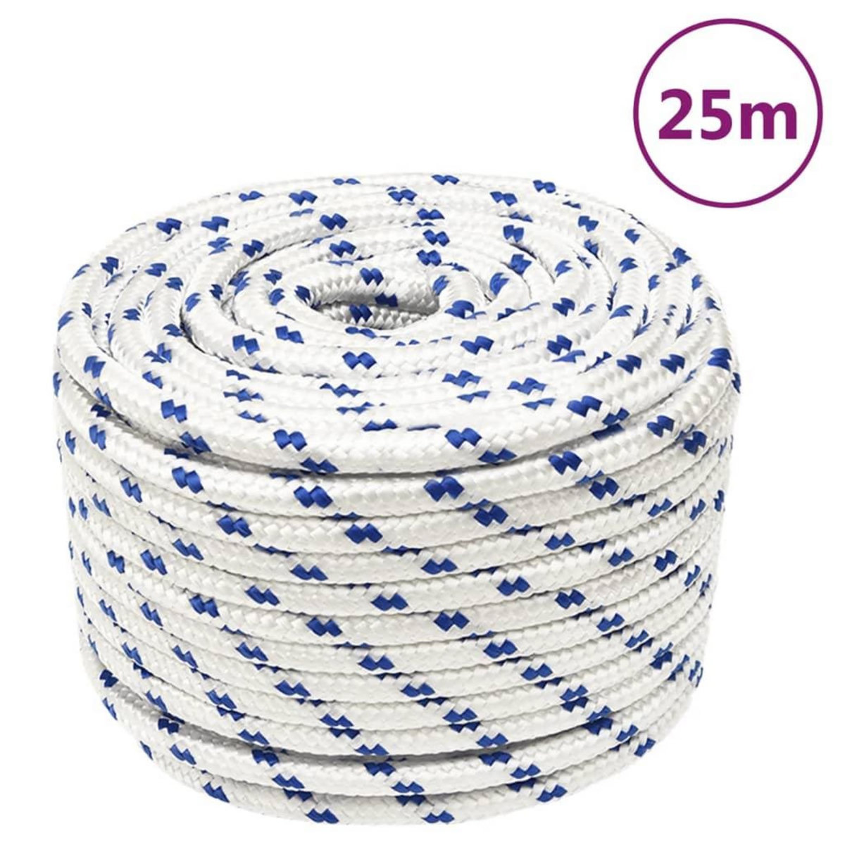 VIDAXL Corde de bateau Blanc 12 mm 25 m Polypropylene