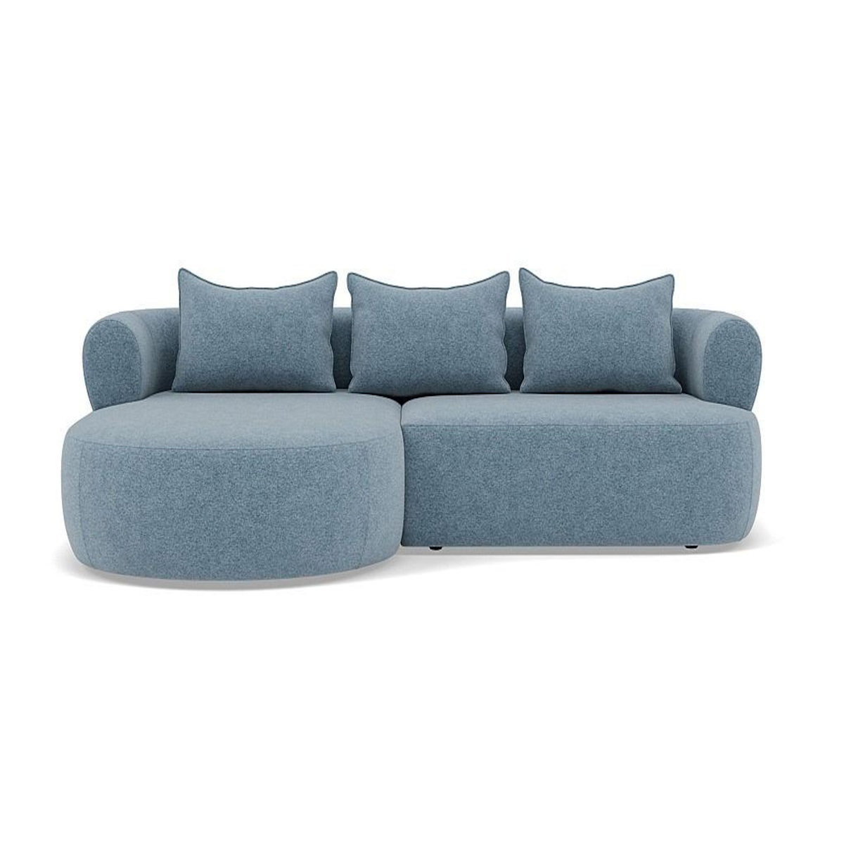 LISA DESIGN Angela - canapé d'angle gauche 4 places en velours texturé