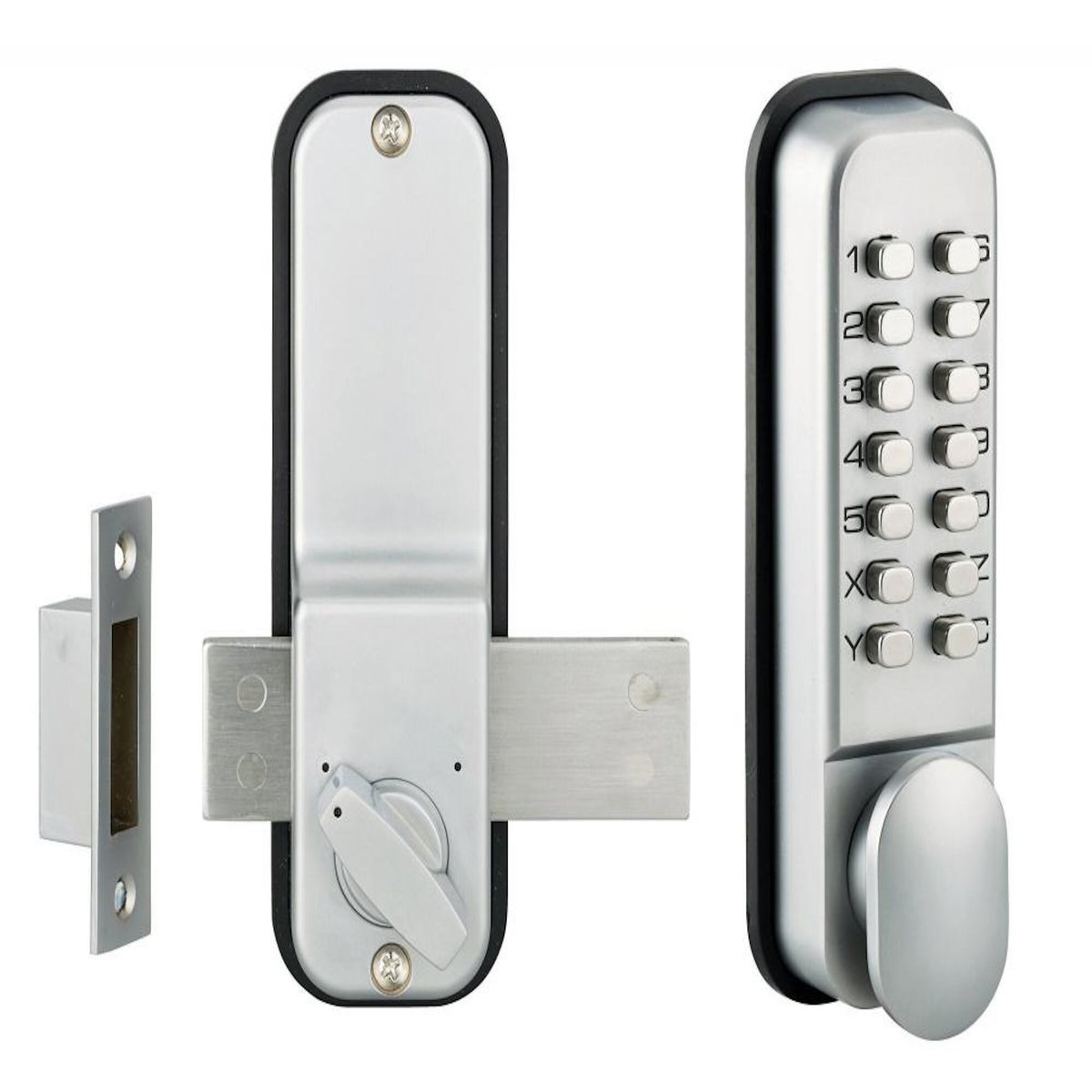 THIRARD Verrou à combinaison mécanique en applique avec pêne dormant, combinaison modifiable 2 à 8 chiffres ou lettres