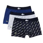Lacoste x3 Boxers Marine/Gris/ Homme Lacoste 5H1774. Coloris disponibles : Bleu