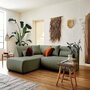 Voir la diapositive 2 : LISA DESIGN Onyx - canapé modulable d'angle gauche 5 places - en tissu