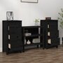 Voir la diapositive 3 : VIDAXL Buffets 2 pcs noir 40x35x80 cm bois massif de pin