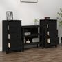 Voir la diapositive 3 : VIDAXL Buffets 2 pcs noir 40x35x80 cm bois massif de pin
