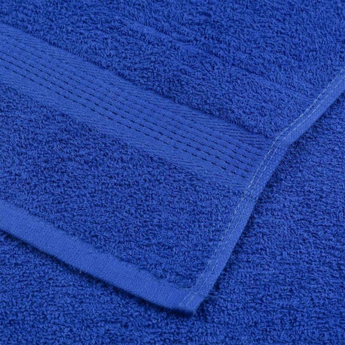 VIDAXL Serviettes 10 pcs bleu 100x200 cm 360 g m² 100% coton