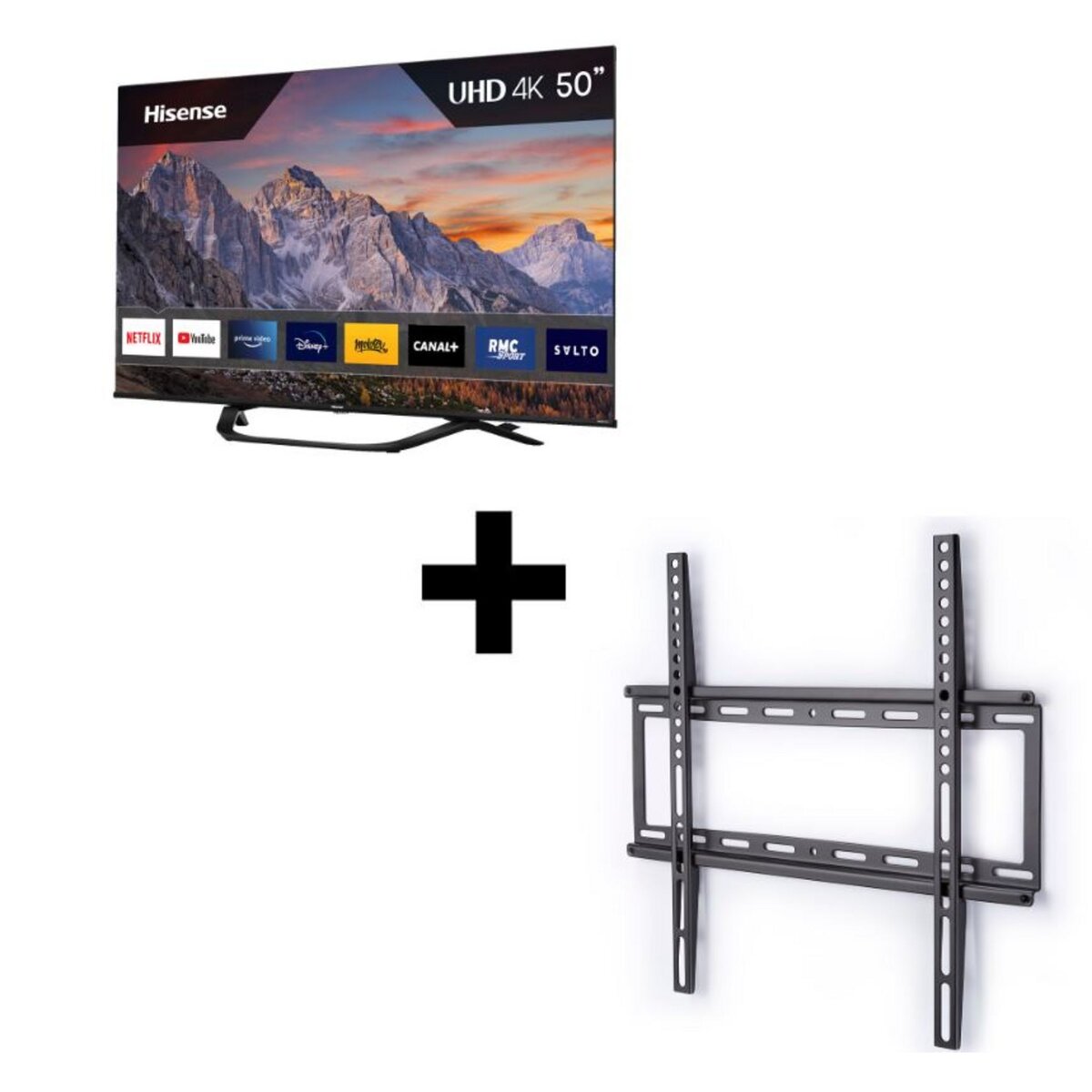 Hisense Pack TV LED 4K Ultra HD 50A63H - 127 cm Smart TV & Support
