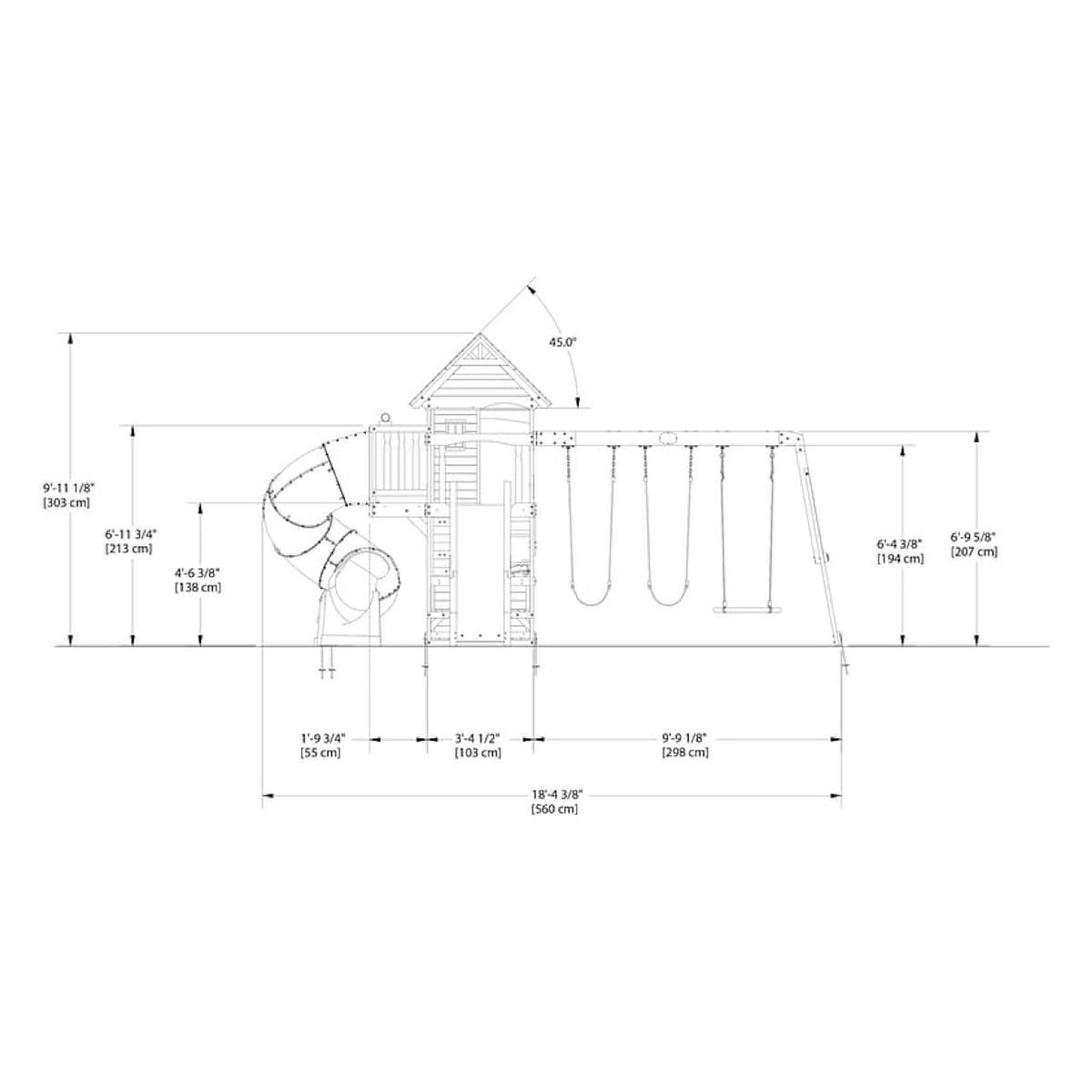 Backyard Discovery Portique Cedar Cove 2 toboggans + tour