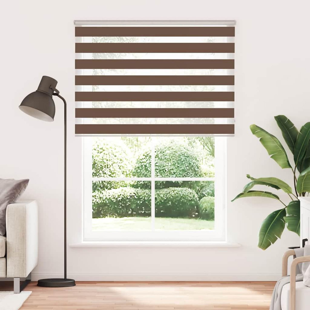 VIDAXL Store zebre marron 160x200cm largeur du tissu 155,9cm polyester