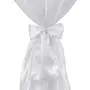 VIDAXL Housse de table blanche avec ruban 70 cm 2 pieces
