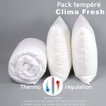 DODO Pack Clima Fresh Thermorégulation couette TEMPEREE+oreiller. Coloris disponibles : Blanc