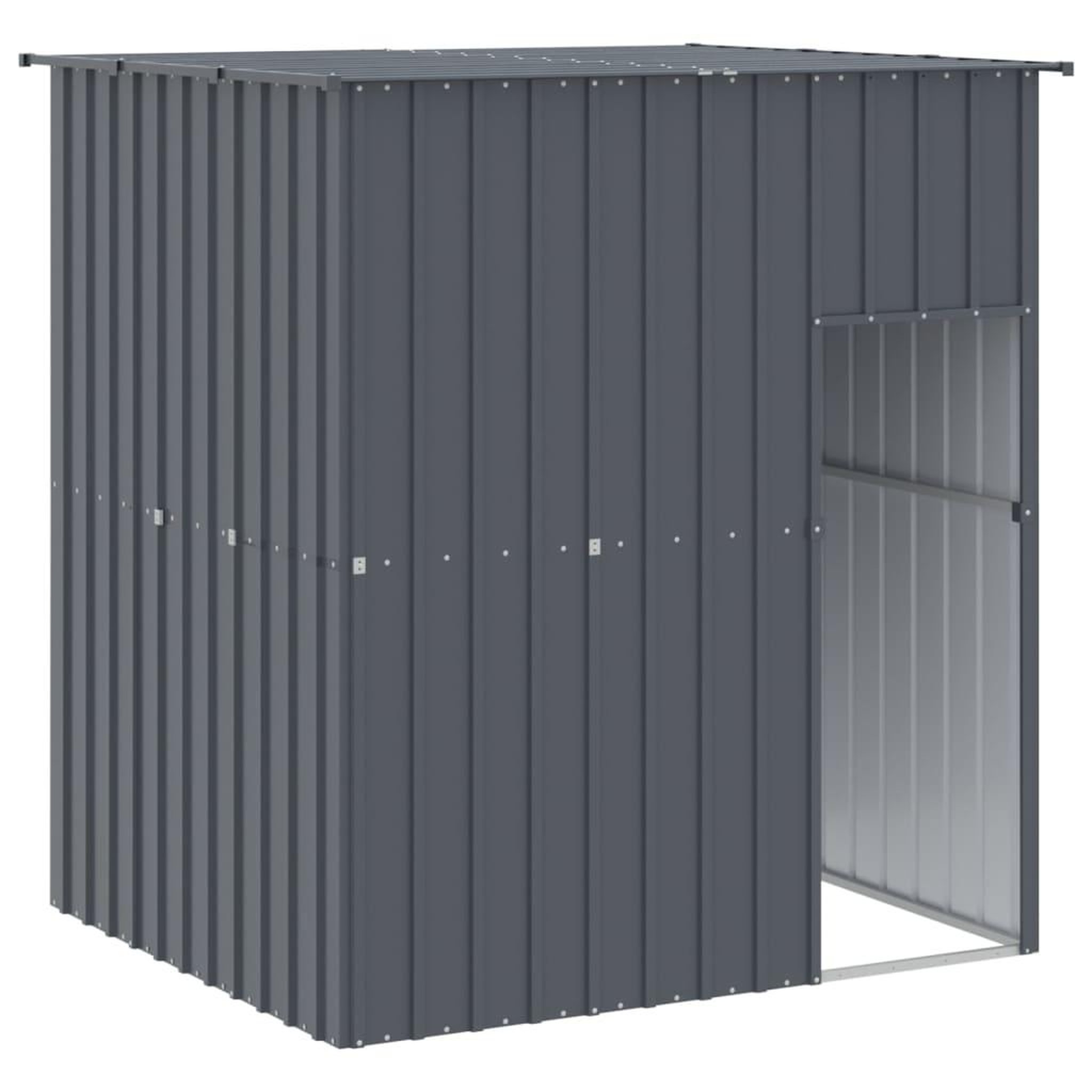 Voir la diapositive 2 : VIDAXL Niche pour chien avec toit anthracite acier galvanise