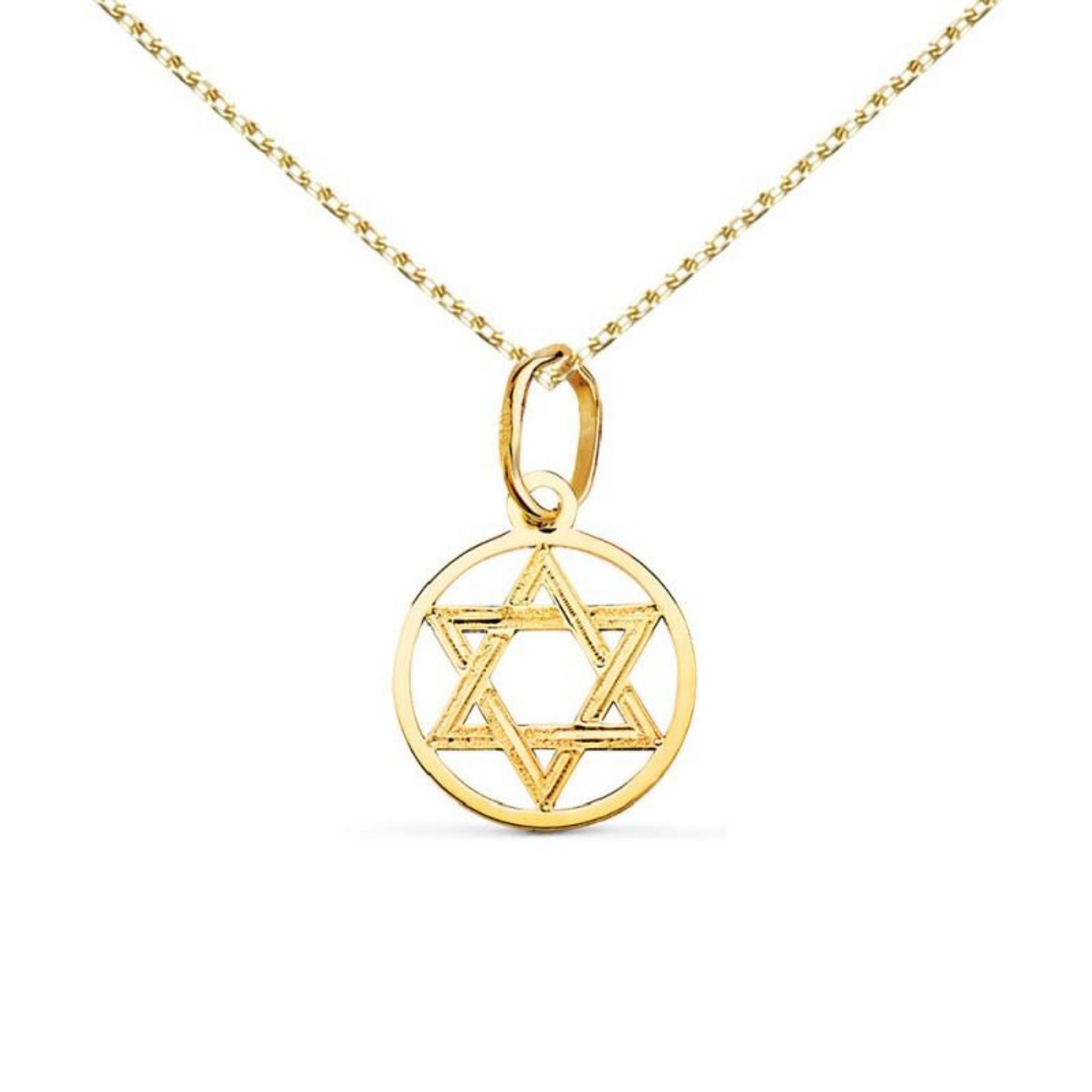 Pendentif Étoile De David En Or Blanc 18 Carats - 0,69g, 1,5cm - Bijou Religieux Vintage En Or Blanc