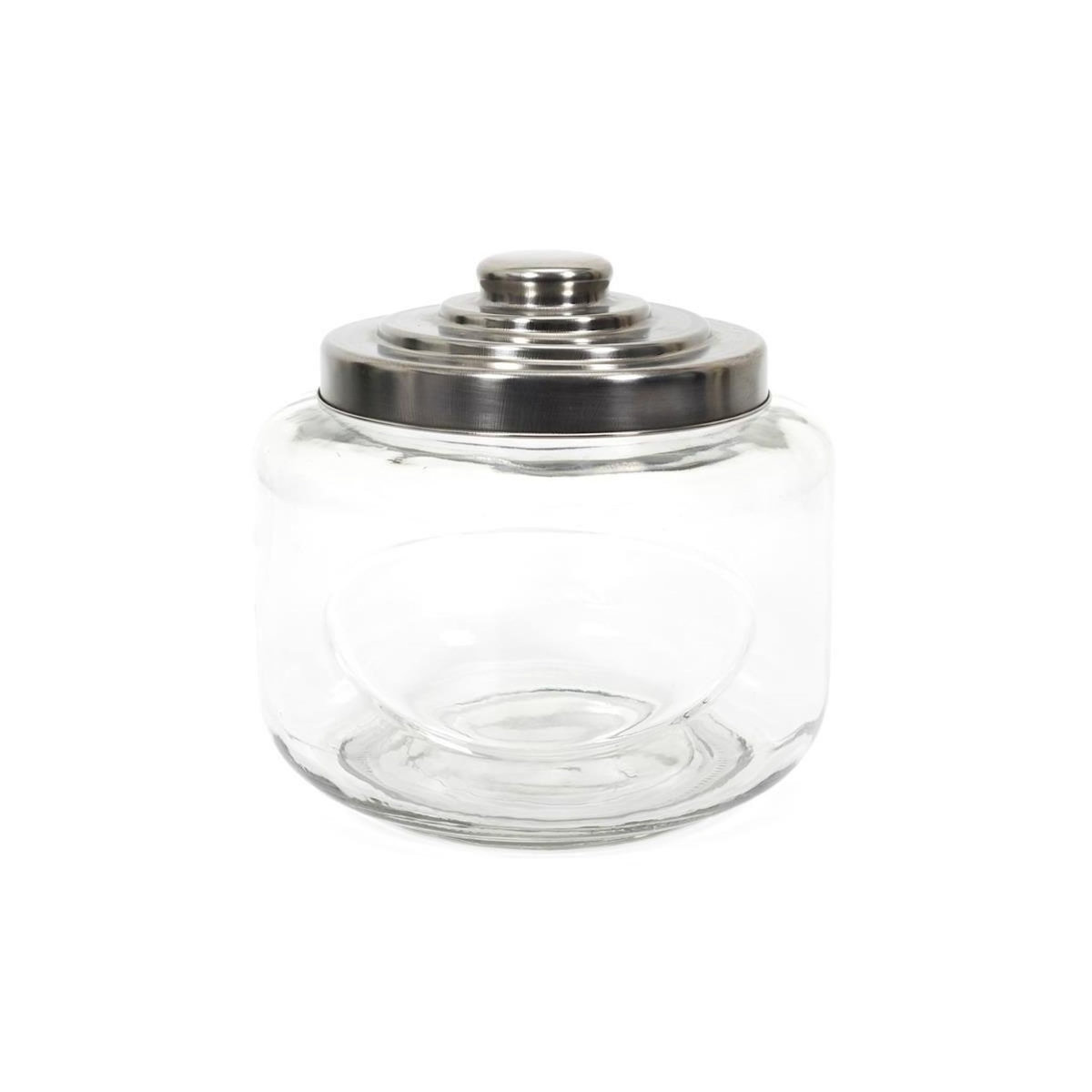 Paris Prix Bocal à Biscuits  Couvercle Métal  3L Transparent