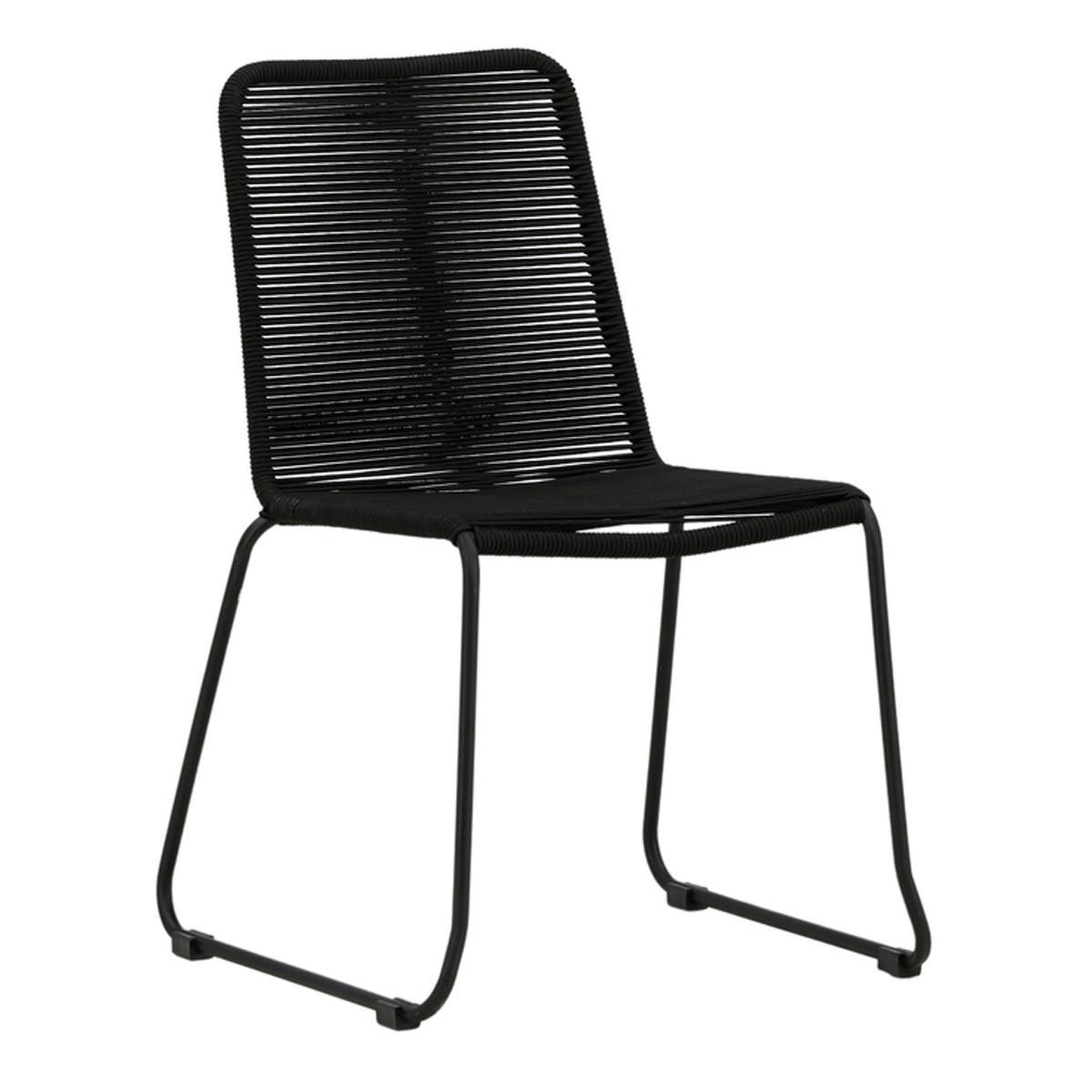 Paris Prix Chaise de jardin empilable  lindos  87cm noir
