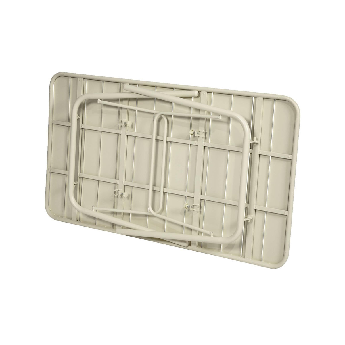 SWEEEK Table de jardin pliante métal 6 places, Amelia 141,2 x 80 x 72,5cm